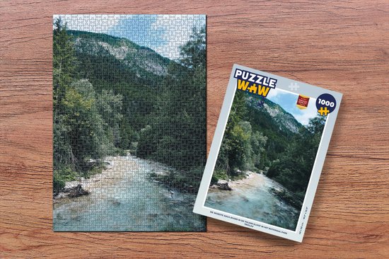 Woeste Rivier Puzzel De woeste Soca Rivier in de Tolmin kloof in het Nationaal park ...