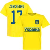 Oekraïne Zinchenko 17 Team T-Shirt - Geel - S