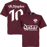 Qatar Al Haydos 10 Team T-Shirt - Bordeaux Rood - S