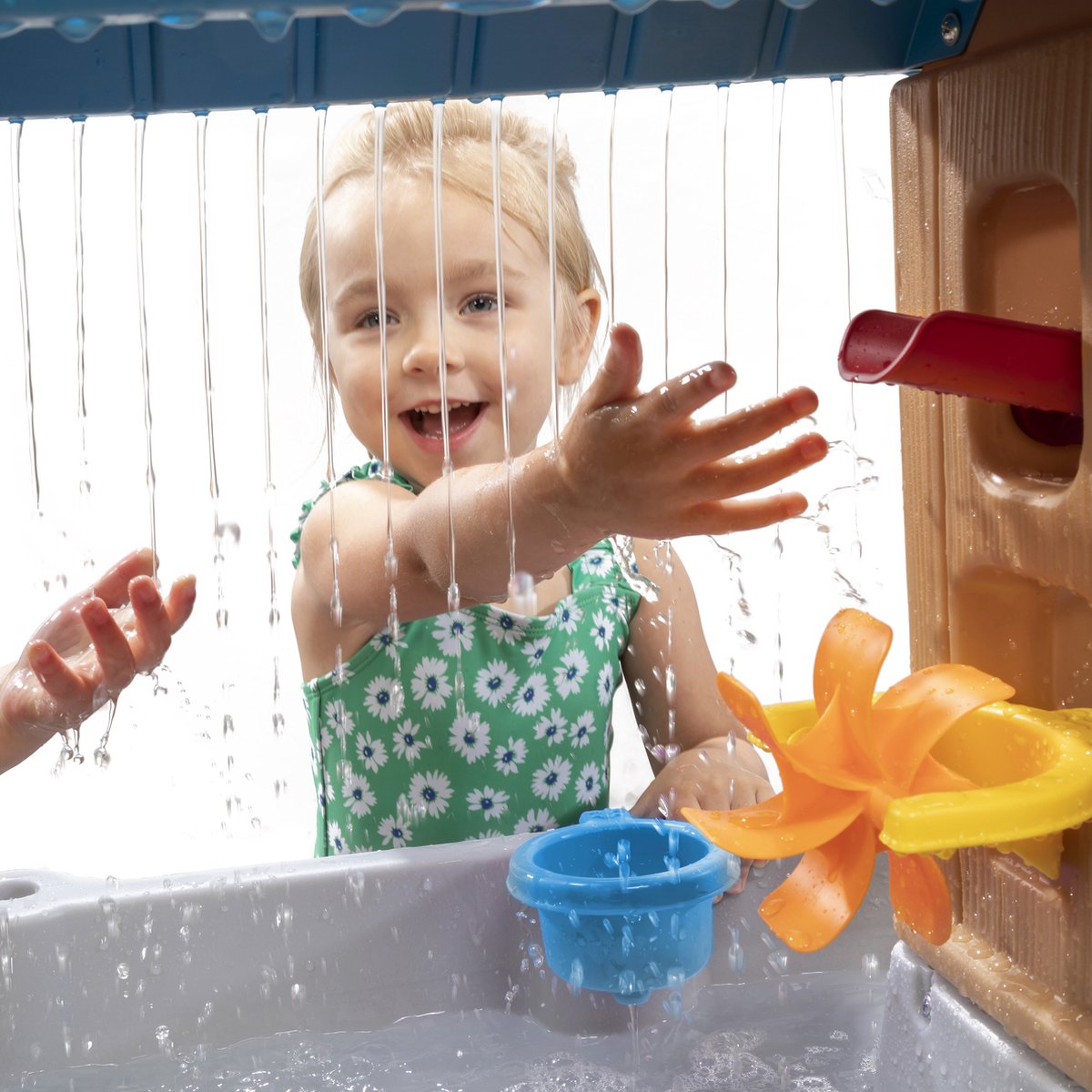 Step2 Rain Showers Splash Tub Watertafel - incl. accessoires - - Waterspeelgoed voor kind - Activiteitentafel met water voor de tuin / buiten — afbeelding 10