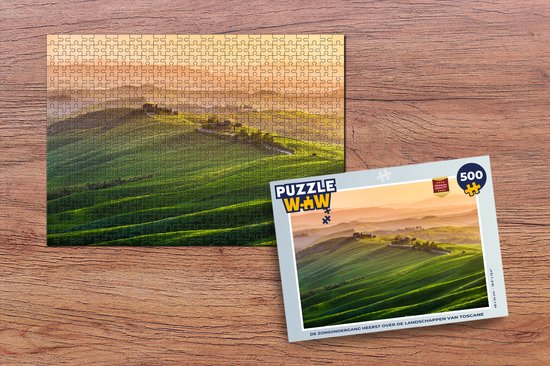 Foto: Puzzel toscane landschap heuvels legpuzzel puzzel 500 stukjes