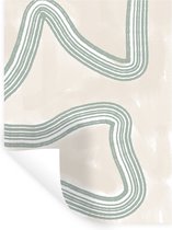 Muurstickers - Sticker Folie - Lijn - Abstract - Design - 120x160 cm - Plakfolie - Muurstickers Kinderkamer - Zelfklevend Behang XXL - Zelfklevend behangpapier - Stickerfolie