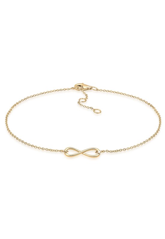 Elli Bracelets de cheville pour femme bijoux de pied dames Infinity Elegant en argent 925 plaqué or