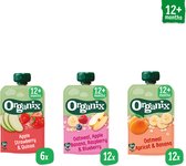 Organix Knijpfruit Maandbox 12+ Maanden - 100% Biologisch - Fruit Knijpzakje Peuter - 30 Stuks