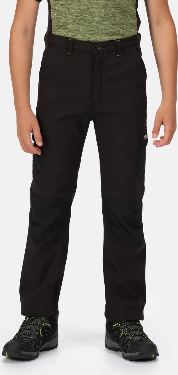 Winter Stretch Softshell-Wandelbroek - Outdoorbroek - Kinderen - Zwart