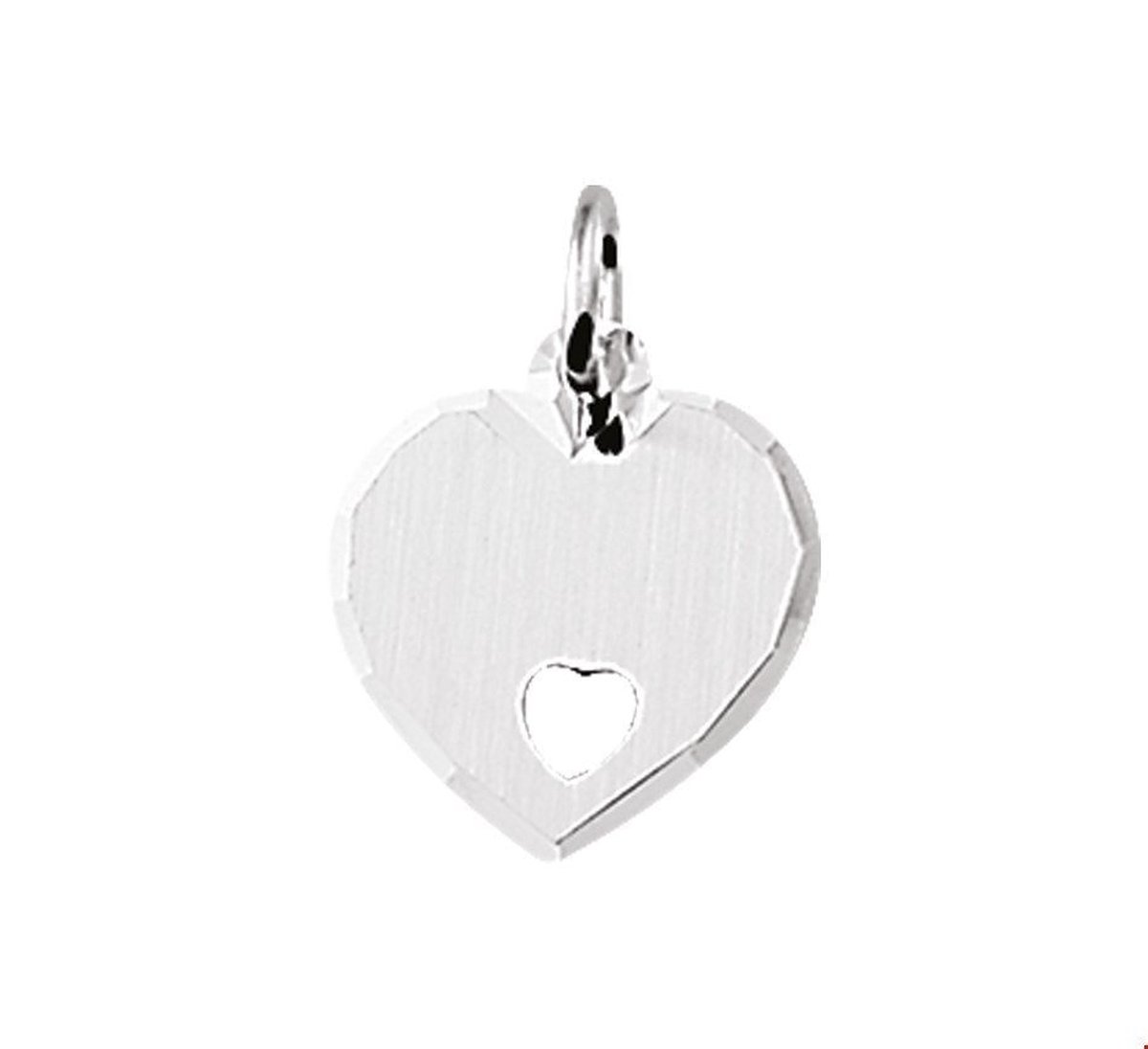 zilver graveerhartje gediamanteerd 1005889