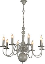 Hanglamp Brugge 8 - grijs - 8x40w E14