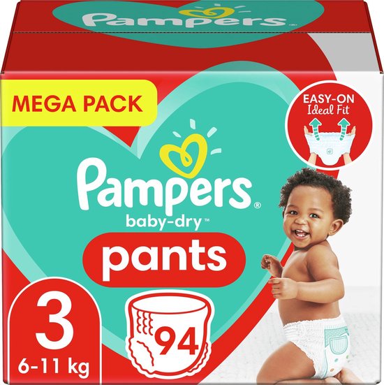 Pampers - Baby Dry Pants - Maat 3 - Mega Pack - 94 luierbroekjes | bol.com