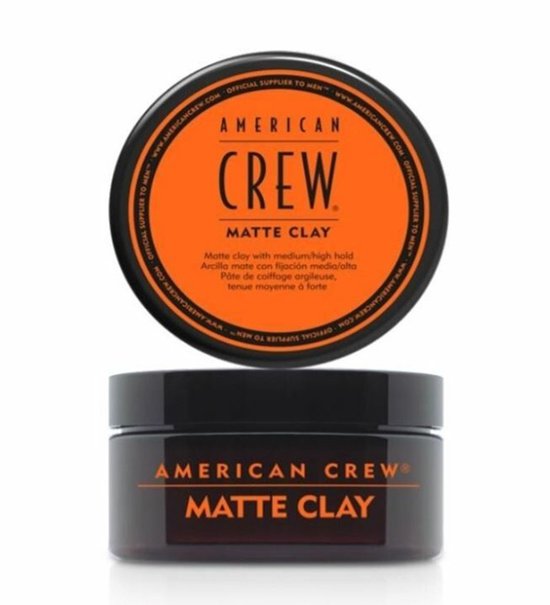 American Crew Matte Clay pot met oranje deksel en pot