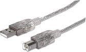 Manhattan 345408 câble USB 5 m USB 2.0 USB A USB B Argent