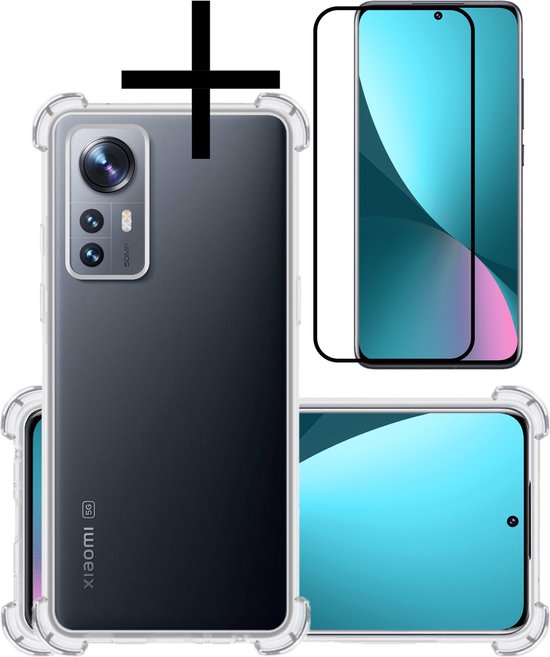 Coque Xiaomi 12X Coque transparente antichoc avec protection d'écran