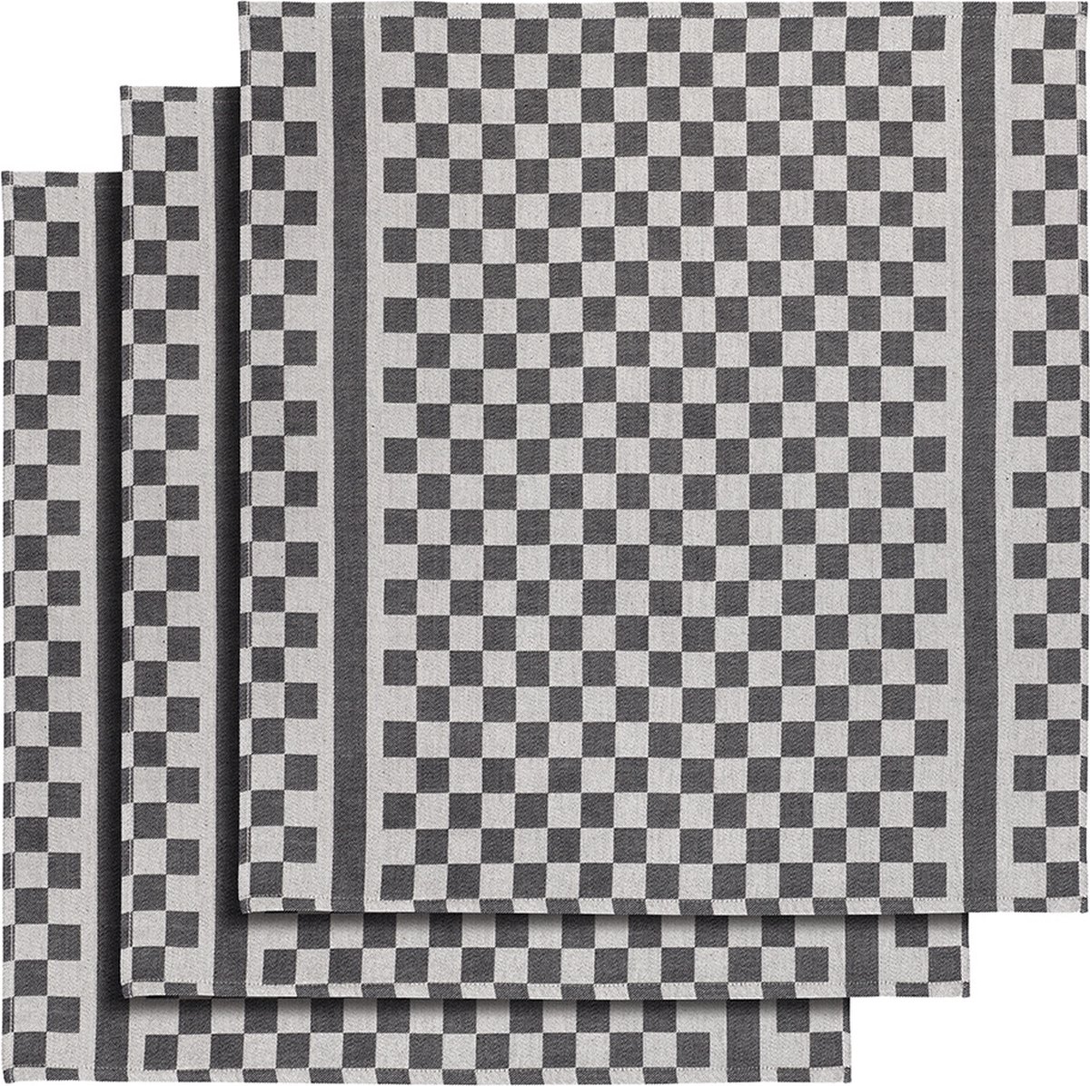De Witte Lietaer Theedoek Groom-A - 3 stuks - 65 x 70 cm - Katoen