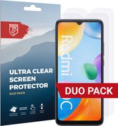 Rosso Screen Protector Ultra Clear Duo Pack Geschikt voor Xiaomi Redmi 10C | TPU Folie | Case Friendly | 2 Stuks