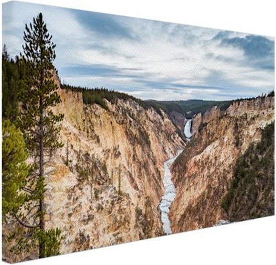 Yellowstone États-Unis Toile 180x120 cm - Tirage photo sur toile (Décoration murale salon / chambre) XXL / Groot format!