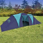 Campingtent Donkerblauw 9 persoons 590x400x185cm - Koepeltent - Kampeertent - Pop-up tent - Festivaltent