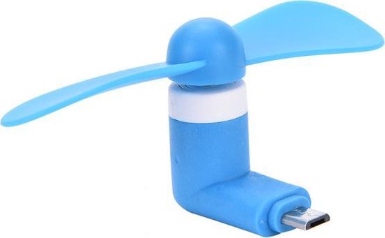 Underdog Tech Micro USB-ventilator voor op mobiele telefoon Blauw | bol.com