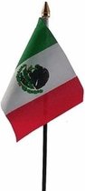 Mini drapeau Mexique sur bâton 10 x 15 cm