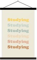 Porte-affiche avec affiche - Affiche scolaire - Citations - Étudier - Student - 40x60 cm - Lattes noires