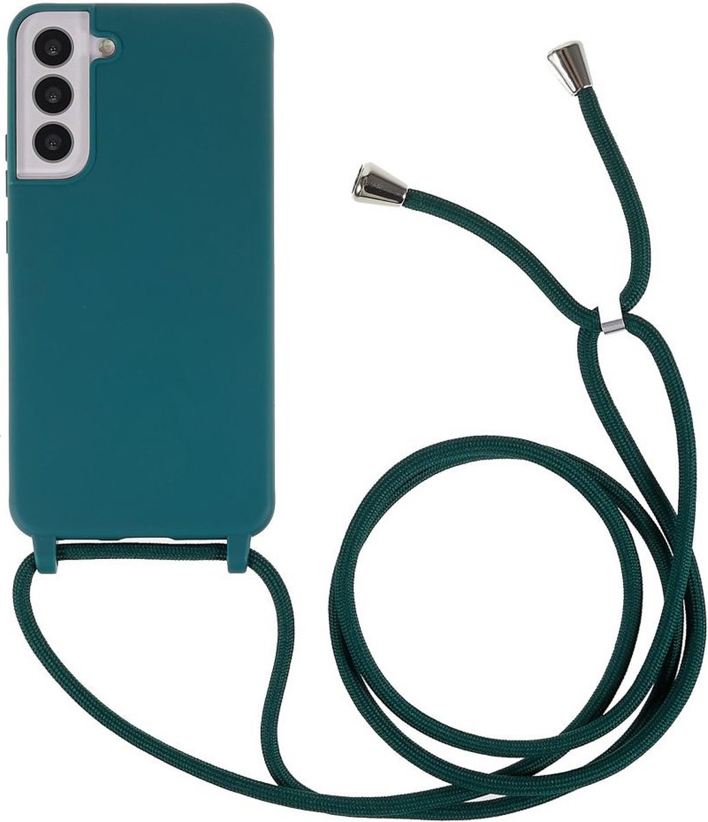 Hoesje Back Cover Flexibel met Koord Groen Geschikt voor Samsung Galaxy S22