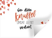 Muurstickers - Sticker Folie - Beterschap - Quote - Knuffel - 160x120 cm - Plakfolie - Muurstickers Kinderkamer - Zelfklevend Behang XXL - Zelfklevend behangpapier - Stickerfolie