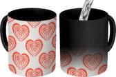 Magische Mok - Foto op Warmte Mokken - Koffiemok - Hart - Kerst - Feest - Design - Magic Mok - Beker - 350 ML - Theemok