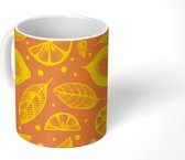 Mok - Koffiemok - Citroen - Patroon - Zomer - Mokken - 350 ML - Beker - Koffiemokken - Theemok