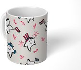 Mok - Koffiemok - Amerika - Patronen - Sterren - Mokken - 350 ML - Beker - Koffiemokken - Theemok