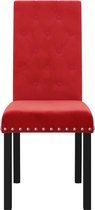 Eetkamerstoelen 2 st fluweel wijnrood