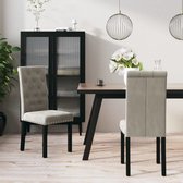Eetkamerstoelen 2 st fluweel lichtgrijs