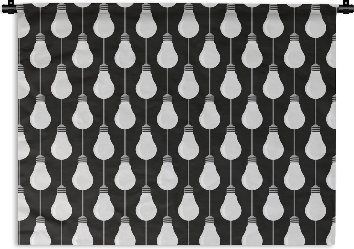 Wandkleed - Wanddoek - Gloeilampen - Licht - Patronen - 150x112 cm - Wandtapijt
