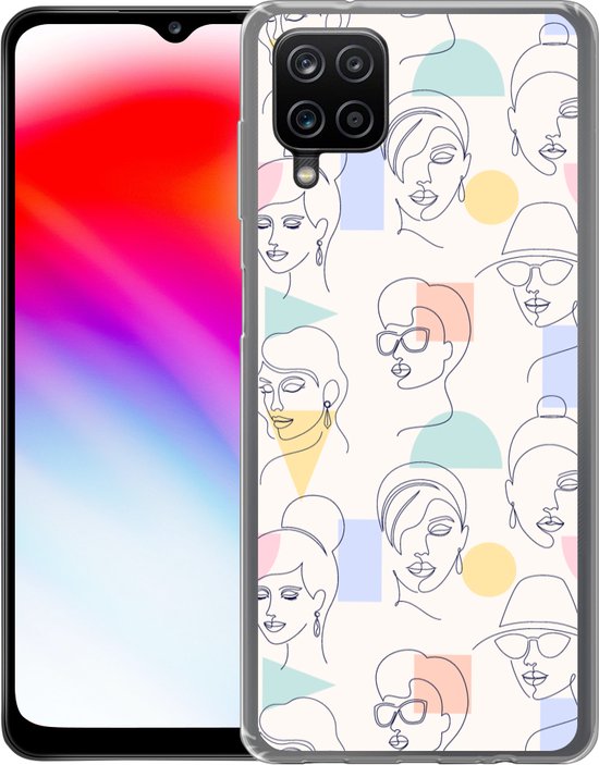 Coque Samsung Galaxy A12 - Fille - Femme - Motifs - Pastel - Coque de téléphone en Siliconen -