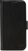 Étui Bookcase en cuir Pure Senza - Convient pour iPhone 13 Pro Max - Noir profond