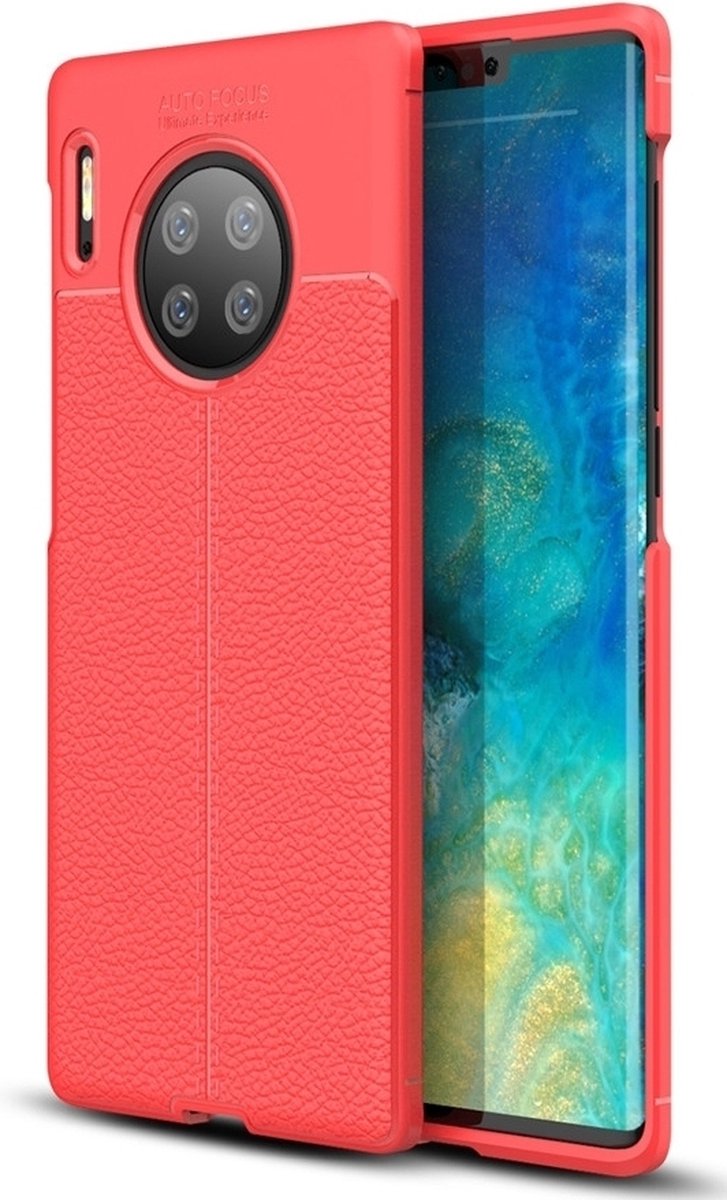 Mobigear Hoesje geschikt voor Huawei Mate 30 Pro Telefoonhoesje Flexibel TPU | Mobigear Luxury Backcover | Mate 30 Pro Case | Back Cover - Rood