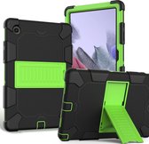 Mobigear - Tablethoes geschikt voor Samsung Galaxy Tab A8 10.5 (2021) Hardcase Backcover | Mobigear ShieldStand | Schokbestendig Galaxy Tab A8 10.5 (2021) Telefoonhoesje | Anti Shock Proof + Standaard - Zwart / Groen