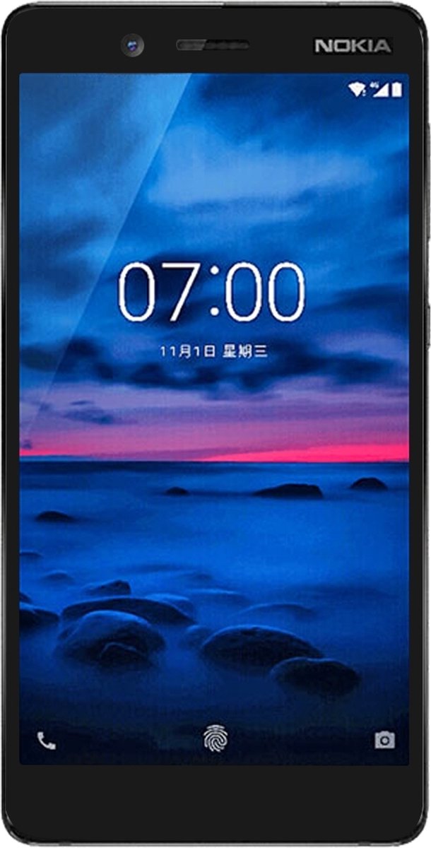 Mobigear Screenprotector geschikt voor Nokia 7 Glazen | Mobigear Premium Screenprotector - Case Friendly - Zwart