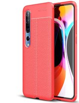 Mobigear Hoesje geschikt voor Xiaomi Mi 10 Pro Telefoonhoesje Flexibel TPU | Mobigear Luxury Backcover | Mi 10 Pro Case | Back Cover - Rood