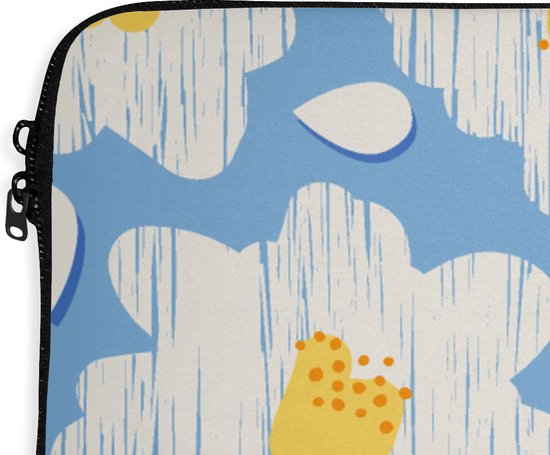 Housse pour ordinateur portable 17 pouces - Meiden - Fleurs - Blauw - Motifs - Housse pour ordinateur portable