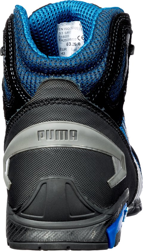 PUMA Rio Black Mid 632250-43 Chaussures montantes de sécurité S3 Pointure (EU): 43 noir, bleu 1 pc(s)
