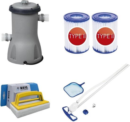 Bestway AquaPristine bodemstofzuiger - voor zwembaden tot diameter 366cm Compatibel met een