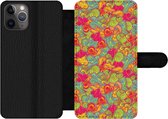 Bookcase Geschikt voor iPhone 11 Pro Max telefoonhoesje - Meiden - Hart - Krullen - Patronen - Girl - Kids - Kinderen - Kind - Met vakjes - Wallet case met magneetsluiting