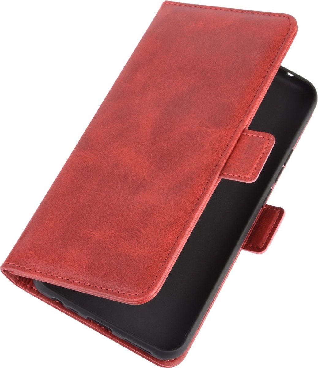 Mobigear Telefoonhoesje geschikt voor Xiaomi Redmi 9 Hoesje | Mobigear Slim Magnet Bookcase Portemonnee | Pasjeshouder voor 3 Pasjes | Telefoonhoesje voor Pinpas / OV Kaart / Rijbewijs - Rood