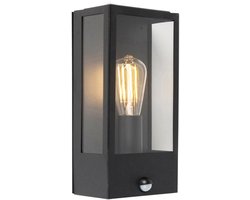 QAZQA rotterdam - Moderne Wandlamp met Bewegingsmelder | Bewegingssensor | sensor voor buiten - 1 lichts - D 110 mm - Zwart - Buitenverlichting