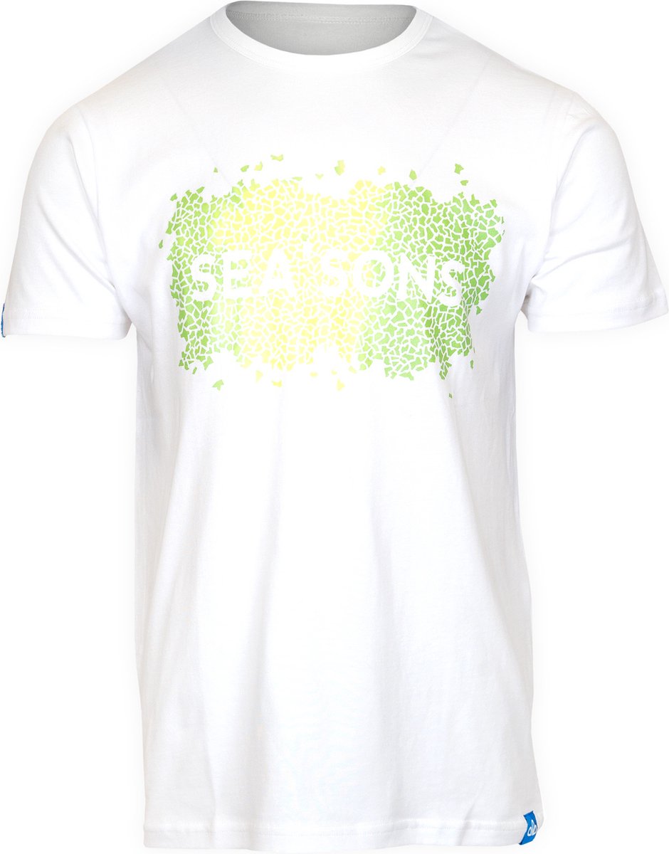 SEA'SONS - T-Shirt unisex - Kleurveranderend - Groen-Geel Maat S