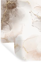 Stickers Stickers muraux - Marbre - Or - Ligne - 80x120 cm - Feuille adhésive