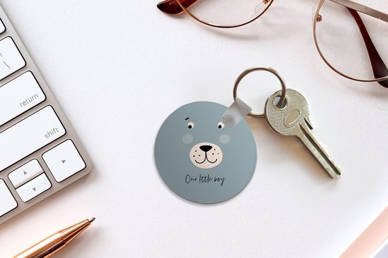 Porte-clés - Citations - Notre petit garçon - Dictons - Garçons - Kids - Bébé - Garçon - Plastique - Rond - Cadeaux à distribuer