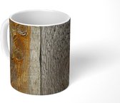 Mok - Koffiemok - Roest - Hout - Structuur - Mokken - 350 ML - Beker - Koffiemokken - Theemok