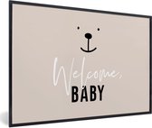 Fotolijst incl. Poster - Quotes - Welcome baby - Spreuken - Baby - Kids - Kinderen - 30x20 cm - Posterlijst