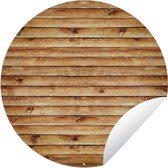Tuincirkel Planken - Hout - Vintage - 60x60 cm - Ronde Tuinposter - Buiten
