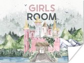 Poster Girls room - Quotes - Spreuken - Kinderen - Kids - Baby - Girls - 160x120 cm XXL - Poster Babykamer