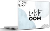 Laptop sticker - 10.1 inch - 'Liefste oom' - Familie - Spreuken - Quotes - 25x18cm - Laptopstickers - Laptop skin - Cover